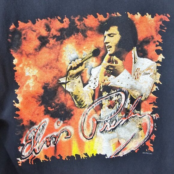 VTG AAA Elvis Presley Signature Product T-Shirt Sz M 100% Cotton Alstyle Grunge - Picture 3 of 11